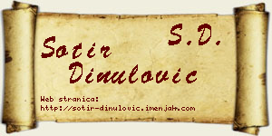 Sotir Dinulović vizit kartica